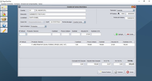 Software Facturación Electrónica Y Cuentas Corrientes