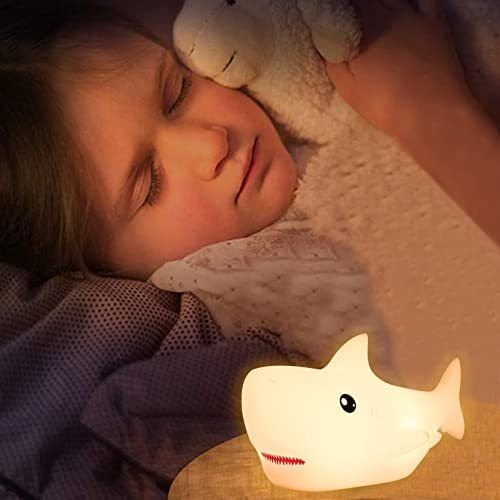Linda Luz Nocturna Tiburon Para Bebe Niña Cumpleaño Niño