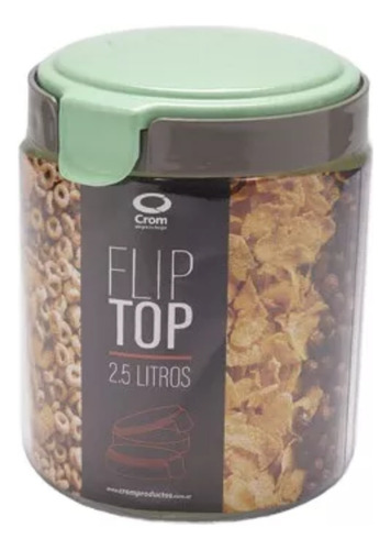 Juego 4 Contenedores Organizadores Frascos Con Tapa Flip Top Transparente