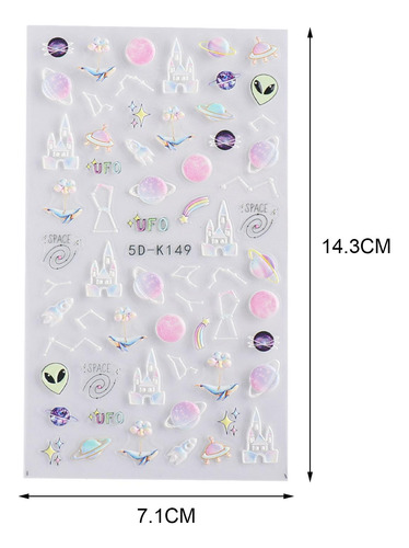 Lindas Pegatinas De Uñas En Relieve 5d Flor Animal 5d-k149