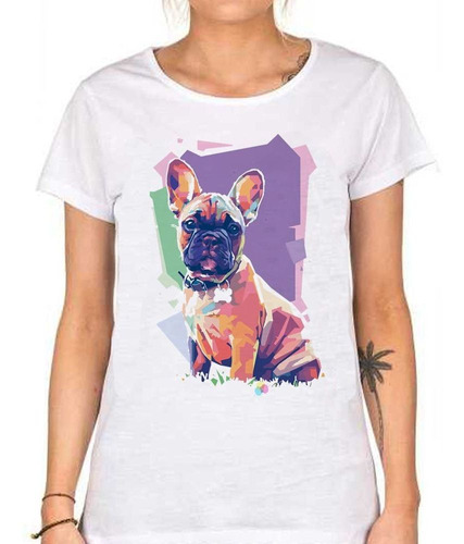 Remera De Mujer Bulldog Popart