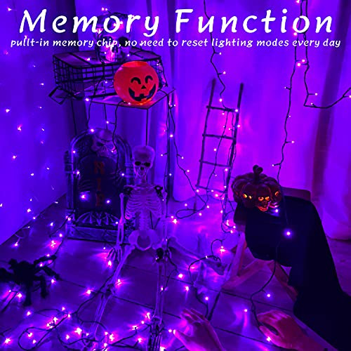 Luces Moradas De Halloween, 25.15m 200 Luces Led Morada...