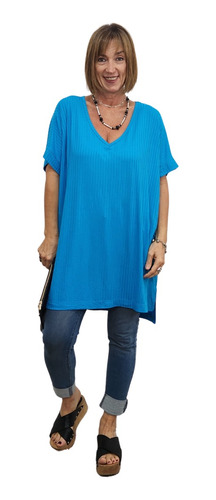 Remera Vestido Talles Grandes  Con Bolsillos Australia