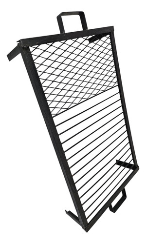 Parrilla De Hierro 80x50 Transportable C/ Achurero Reforzado Negro