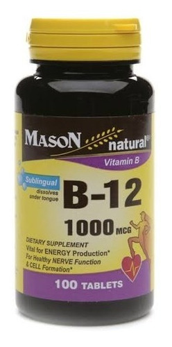 Vitamina B12 1000 Mcg Sublingual Marca Mason