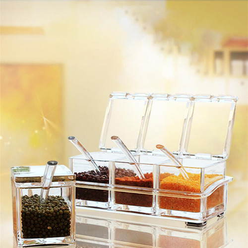 Caja De Condimento Transparente Spice Pot Transparente Con
