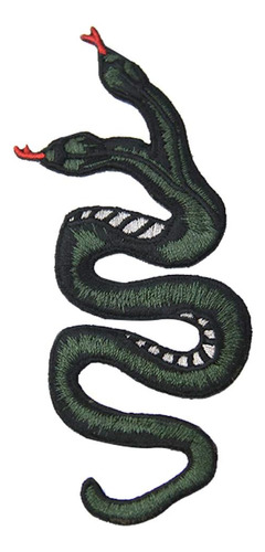 Parche Bordado De Serpiente De Doble Cabeza, Emblema Co...