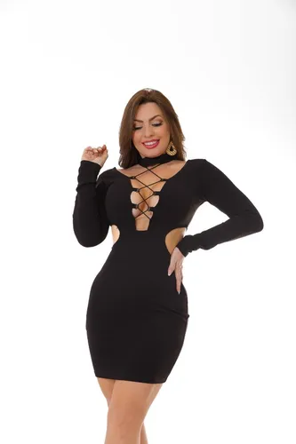 Vestido Feminino Decote Coladinho Curto Gola Balada