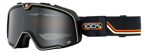 Goggles Motocross 100% Barstow Team Speed Mica Humo Color de la lente Negro Color del armazón Negro