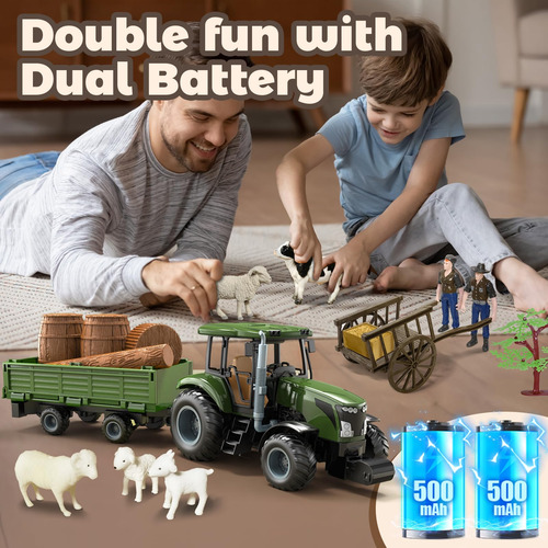 Tractor De Control Remoto Juguete Granja Para Niños 3 Años Color Personaje
