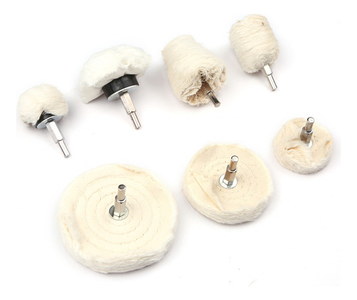 Kit De 7 Piezas Ruedas Pulir Lint Aluminio Acero Inoxidable