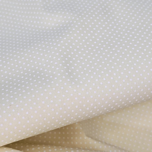 Tecido Tricoline Poá Micro Moda Confecção 0,50 X 1,50 Mts Cor Bege