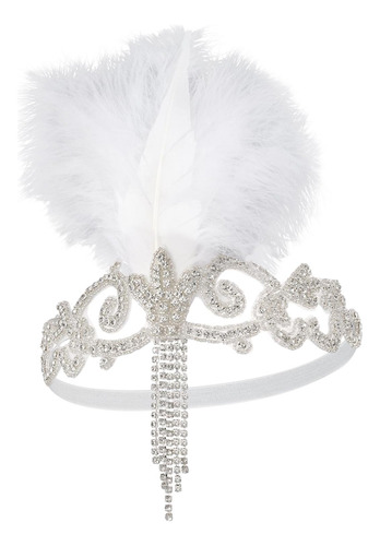 Diadema Estilo Flapper, Tocado De Plumas, Diadema Para