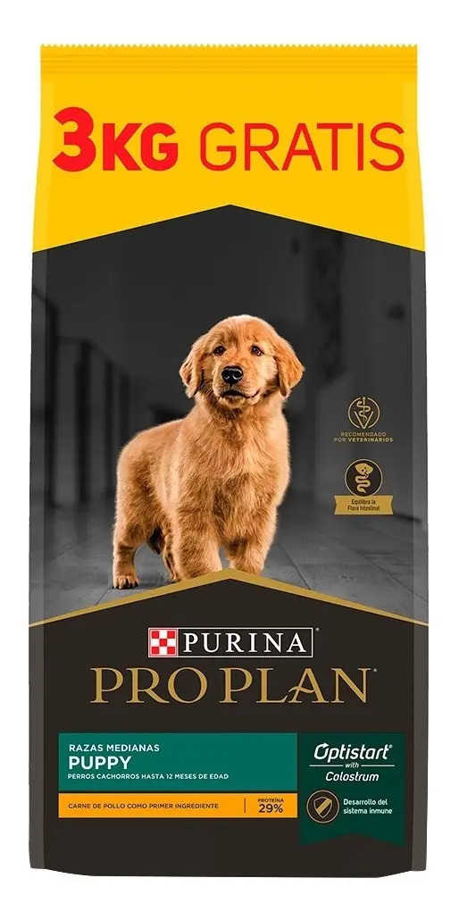 Alimento Pro Plan OptiStart Pro Plan OptiStart Puppy para perro cachorro de raza mediana sabor pollo en bolsa de 18 kg
