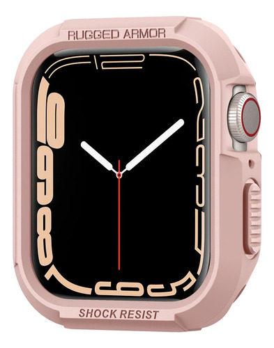 Case Spigen Rugged Armor Para Apple Watch 4 5 6 Se 40mm Rosa