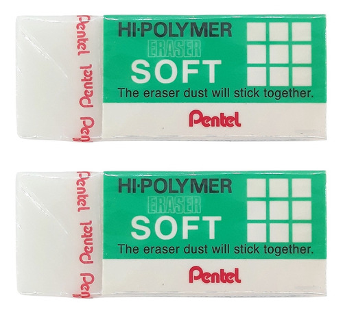 02 Borracha Técnica Pentel Hi-polymer Soft Branca Pequena