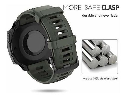 Malla Para Reloj Garmin Instinct Sports 130-220mm Verde Army