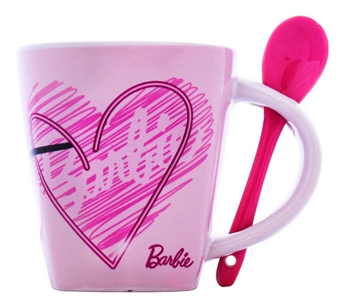 Taza Barbie Con Cuchara