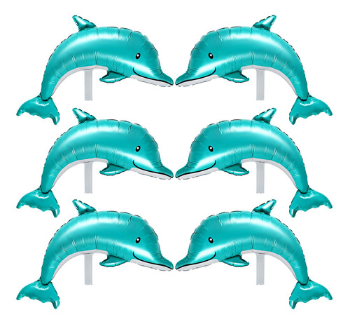 Globo Aluminio Forma Delfin 38  Tamaño Mylar Lindo Para Baby
