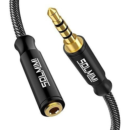 Solmimi Cable De Extensión Para Auriculares De 4 Polos De 0.