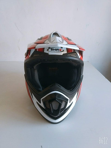 Casco Cross Shiro Mx 734 Rojo Talle L