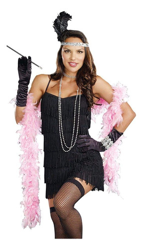 Dreamgirl Disfraz De Flapper Para Mujer., M, Negro