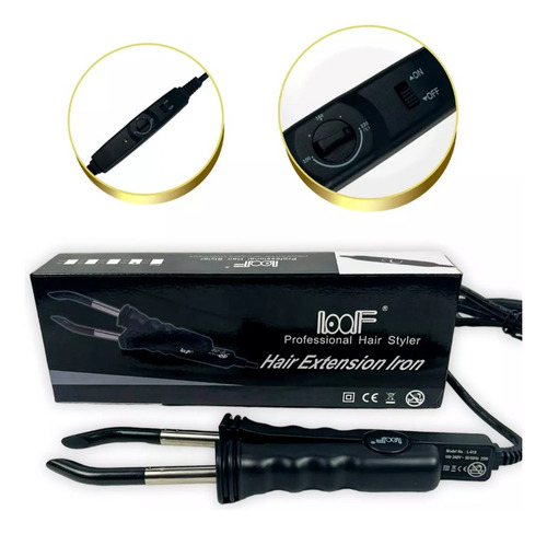 Pinça Loof P/ Aplicação De Queratina Em Mega Hair Ponta Reta