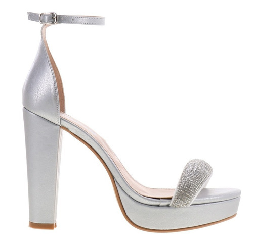 Imagen 2 de 4 de Tacones Para Mujer Dama De Vestir Fiesta Con Tira De Brillos