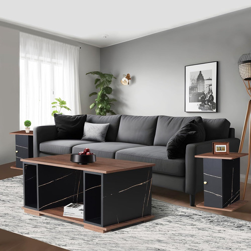 Muebles Para El Hogar, Juego De 3 Piezas, Incluye 1 Mesa Aux