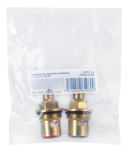 Cartuchos Cerámico Mezcladora Aqf-86 Aqua 2pz, Foset 49486