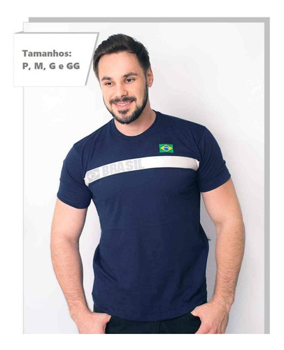 Camisa Camiseta Brasil Bordada Unisex Ótima Qualidade