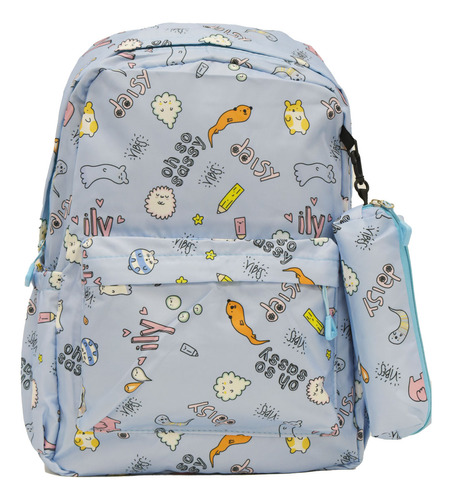 Mochila Escolar Diseño Infantil Para Laptop Con Cartuchera