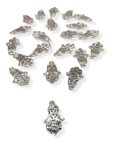 Dijes De Pulsera, Mano Hamsa X 200gr Dos Modelos A Elección Color Níquel