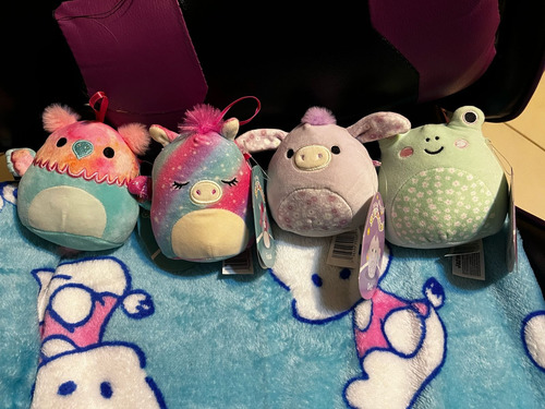 Squishmallow Set 2 Ornamentos Y 2 Pascua 10cm Nuevos