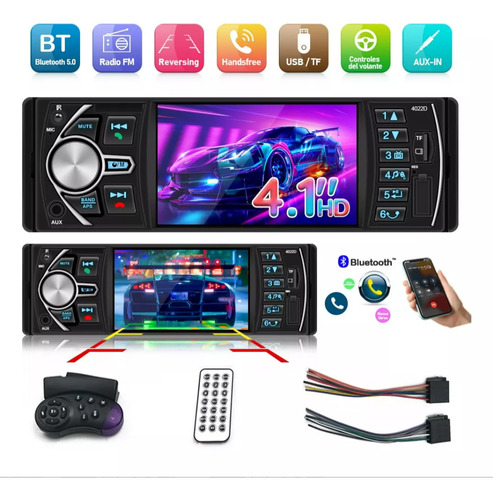 Autoestereo Mp5 Reproductor 4.1 Pantalla Bluetooth Usb Fm Tf