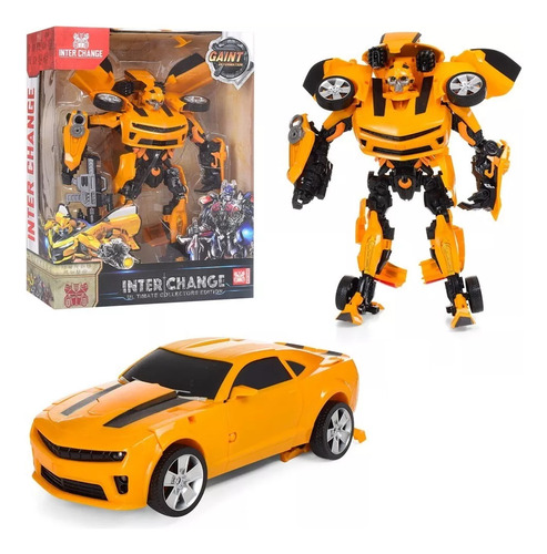 Figura Transformer Bumble Bee Luz Convertible Auto 40cm