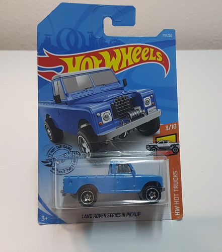 Hot Wheels Land Rover Series Iii Pickup Azul #