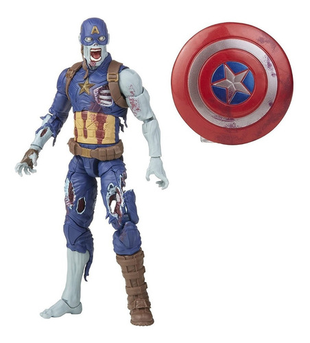 Figura de acción  Zombie Captain America: What If...? Build-A-Figure: Marvel's the Watcher F0330 de Hasbro Legends Series