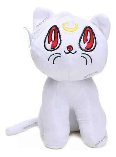 Peluche Felpa Gato Sailor Moon Luna Y Artemis 25cm