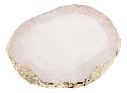 4x Faux Agate Resin Slice Drink Coaster Display Pad