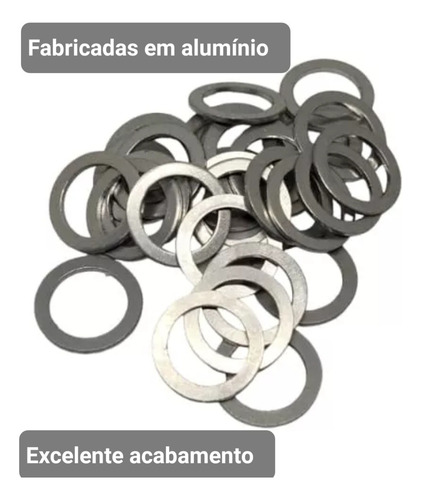 Arruelas Alumínio Vedação 12mm E 14mm-200 Unidades Cada