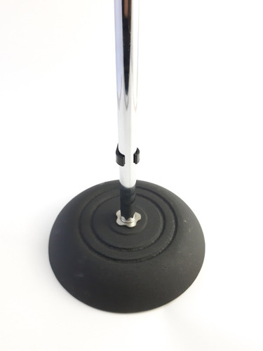 Pedestal De Piso P/ Micrófono Recto Ajustable Metal 490-780 Color Negro