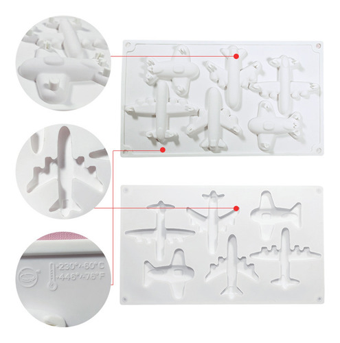 Molde De Silicona Para Hornear En Forma De Avión F, Decoraci