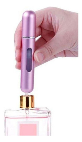 Perfumero 8ml Metálico Recargable Spray, Reutilizable Rosado