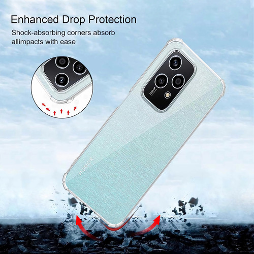 Funda Acrigel Airbag Rígido Para Honor 200 Lite 5g Transparente Acrigel Reforzado