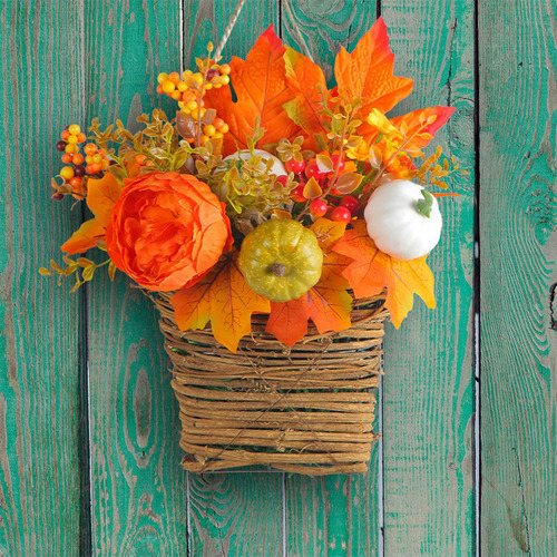 Cesta De Flores Para Colgar En La Puerta Cesta Decorativa De