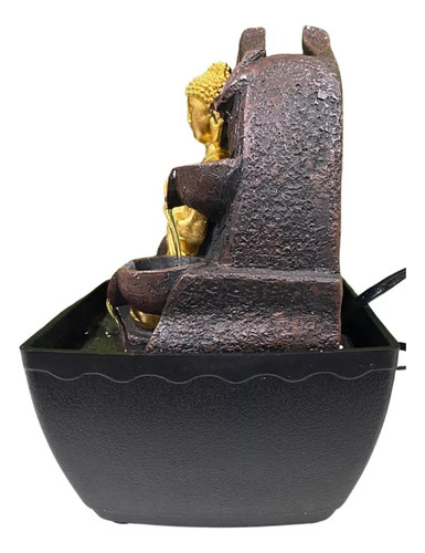 Mini Fonte De Agua Buda Decorativa C/ Luz Led Feng Shui