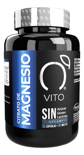 Citrato De Magnesio | 400 Mg | 120 Cápsulas Sin Sabor | Vito