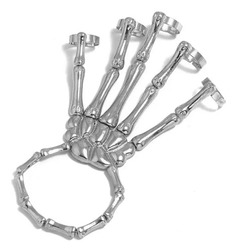 Pulsera Garra Esqueleto Engancha Todos Los Dedos Gótico Punk
