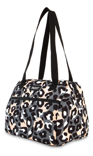 Bolsa Almuerzo Hampton Zable Gris Leopardo Salvaje